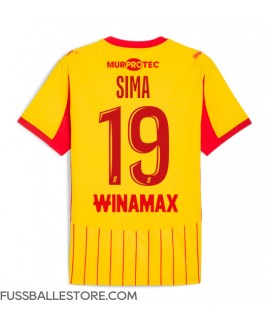 Günstige RC Lens Abdallah Sima #19 Heimtrikot 2025-26 Kurzarm